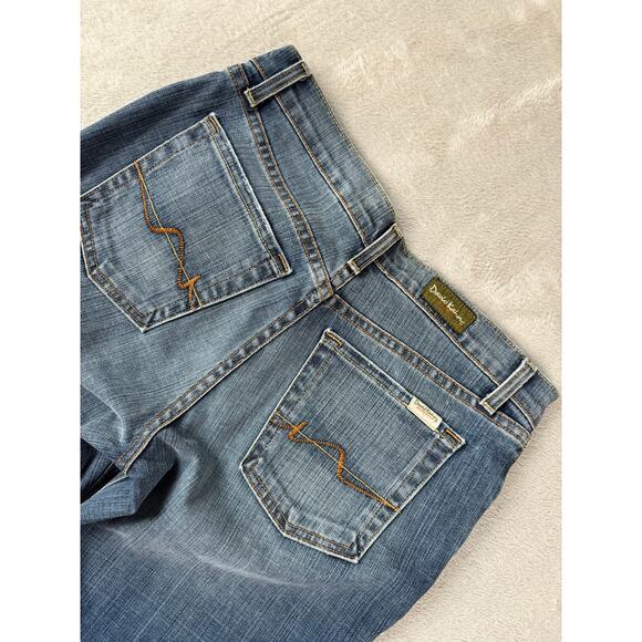 Vintage Y2K David Kahn Lauren Jeans USA Made Size 6 Stretch Bootcut Flared Denim - Picture 6 of 9
